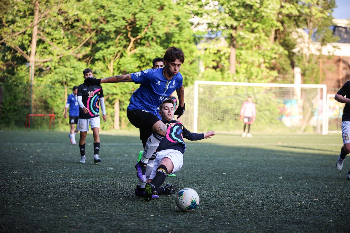 Football match at the Belgrade student tournament